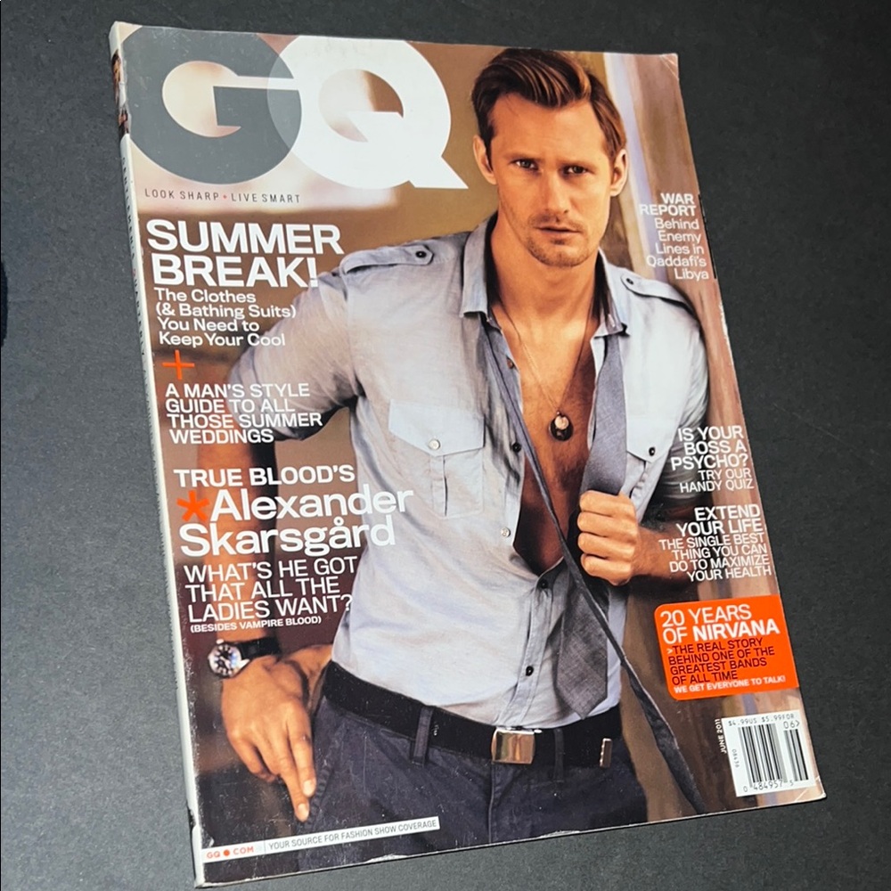 GQ Magazine with Alexander Skarsgård Cover